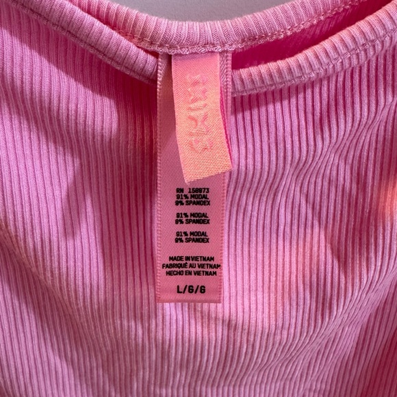 Pink Ribbed Tank Top - Picture 1 of 3